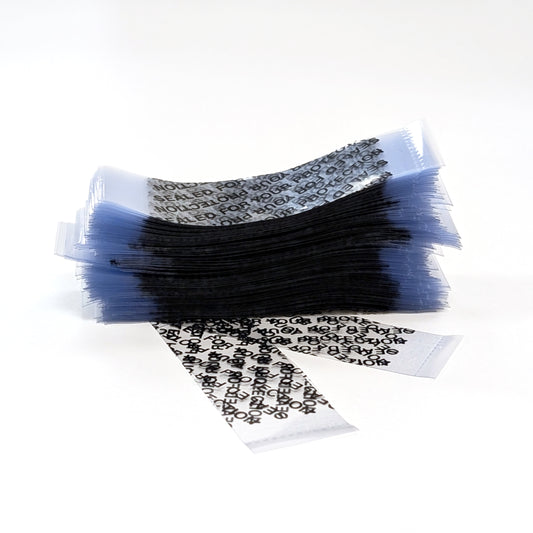 Clear 'Sealed for Your Protection' Perforated Shrink Band 90mm Layflat x 25mm Cut Length (250pcs)