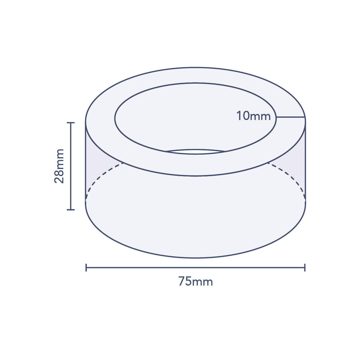 Clear Round Preform Band 75mm Diameter x 28mm Skirt (5,000pcs)