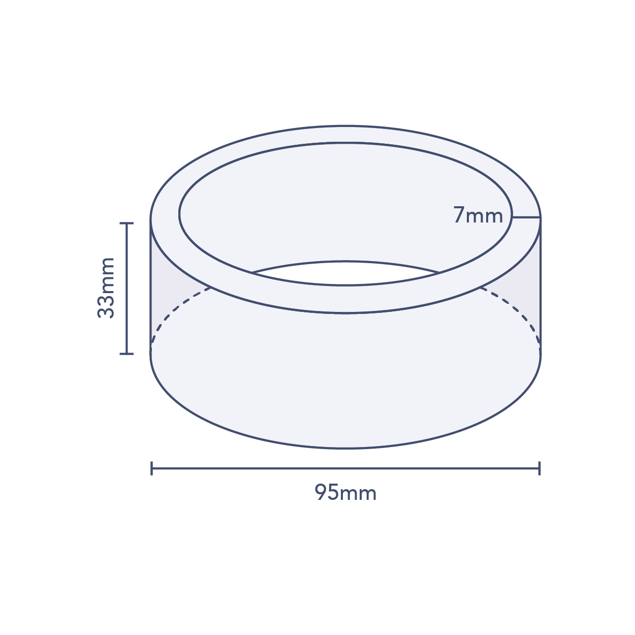 Clear Round Preform Band 95mm Diameter x 33mm Skirt (5,000pcs)