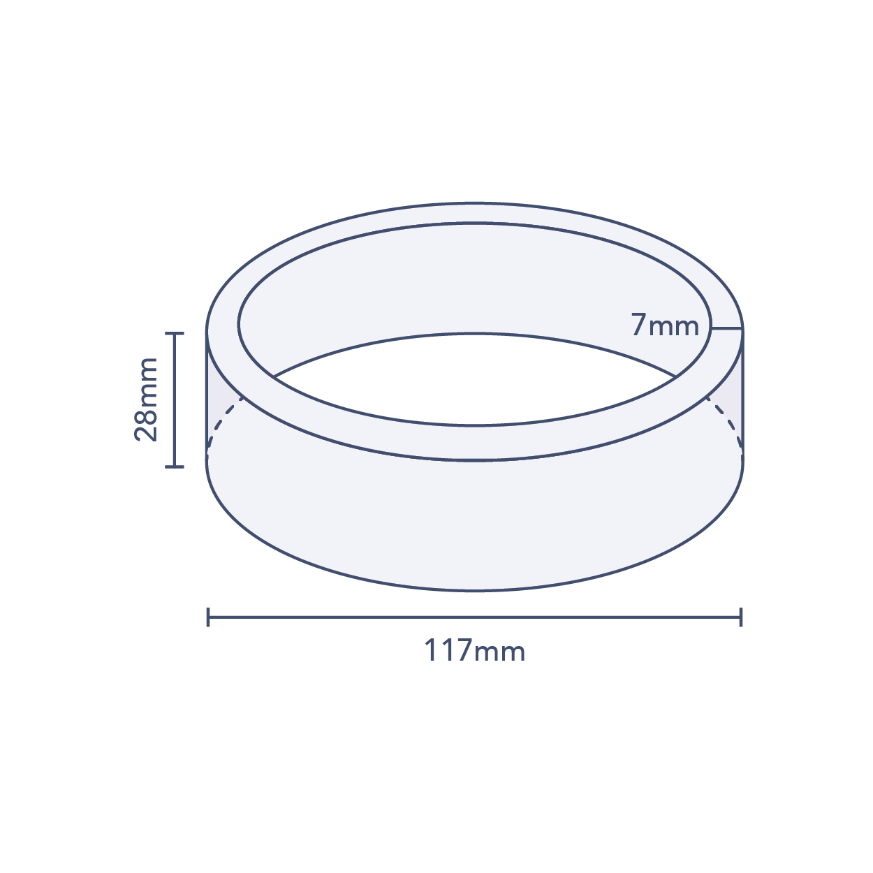 Clear Round Preform Band 117mm Diameter x 28mm Skirt (5,000pcs)