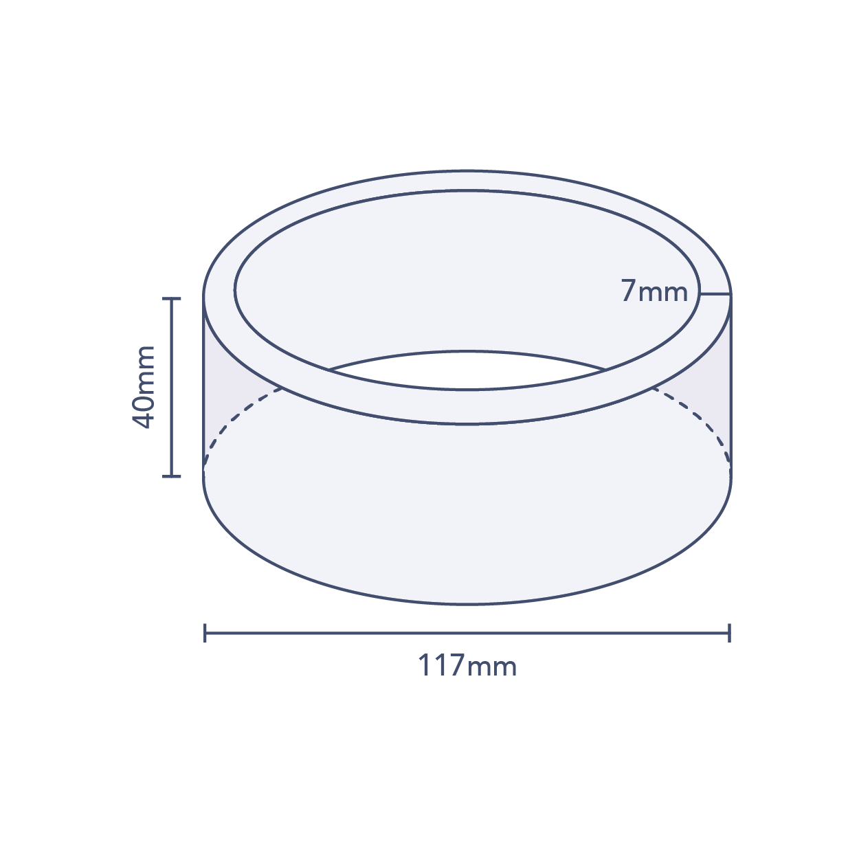 Clear Round Preform Band 117mm Diameter x 40mm Skirt (4,000pcs)