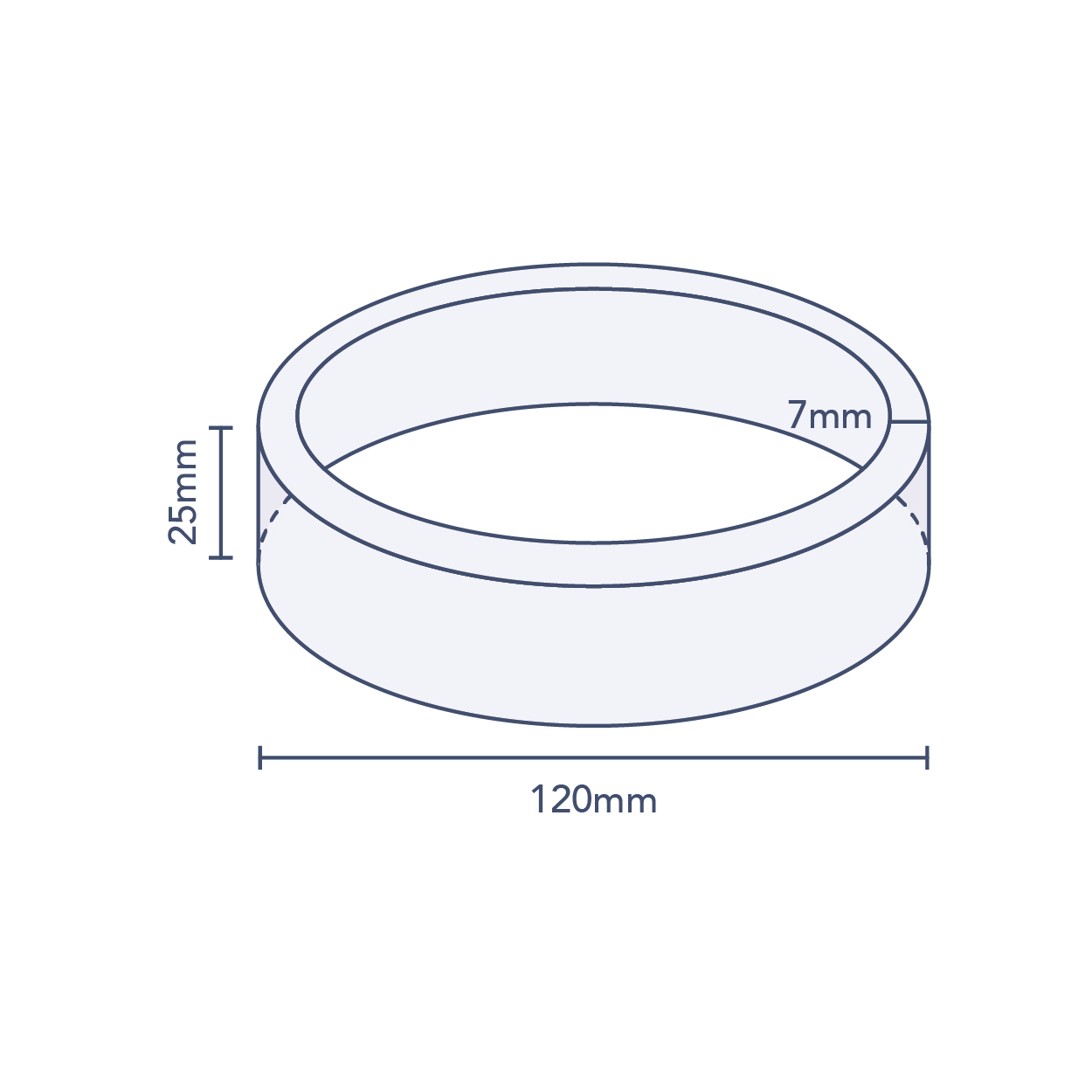 Clear Round Preform Band 120mm Diameter x 25mm Skirt (5,000pcs)