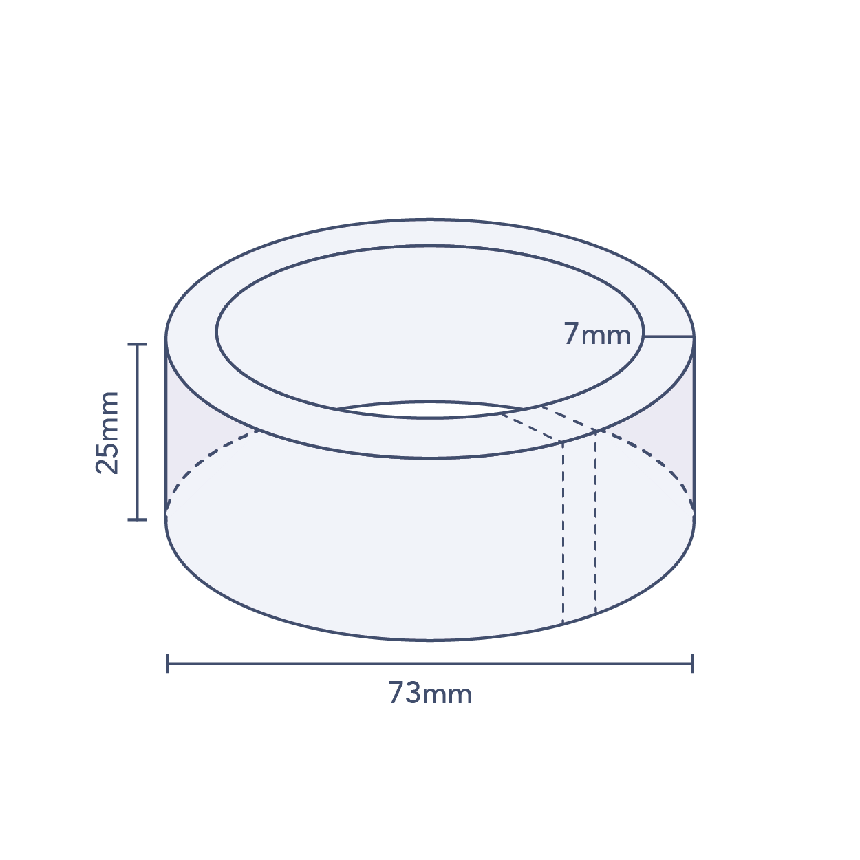 Clear Round Perforated Preform Band 73mm Diameter x 25mm Skirt (5,000pcs)