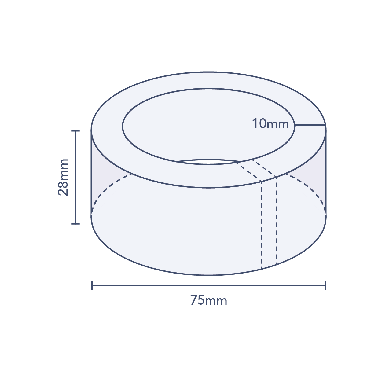 Clear Round Perforated Preform Band 75mm Diameter x 28mm Skirt (5,000pcs)