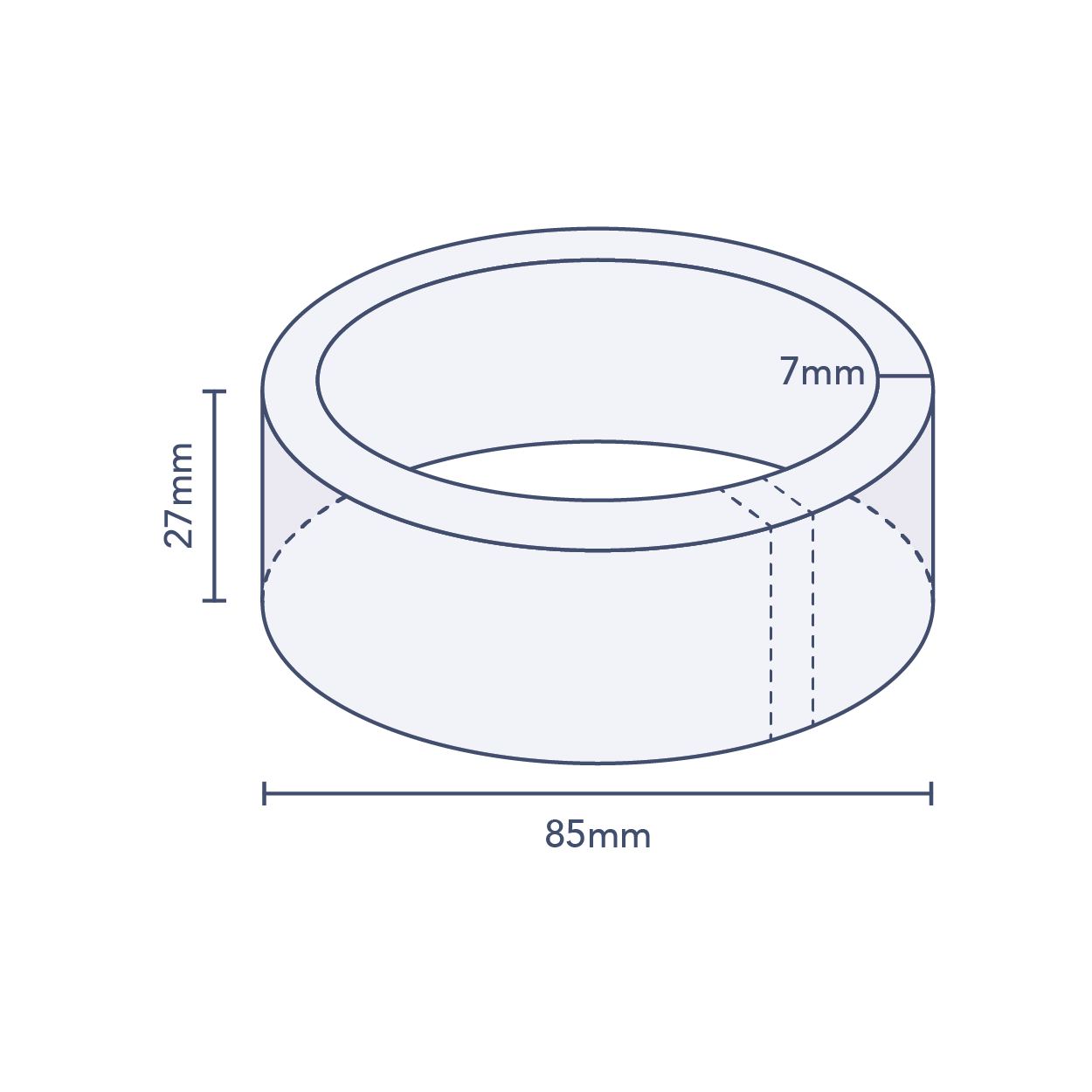 Clear Round Perforated Preform Band 85mm Diameter x 27mm Skirt (5,000pcs)