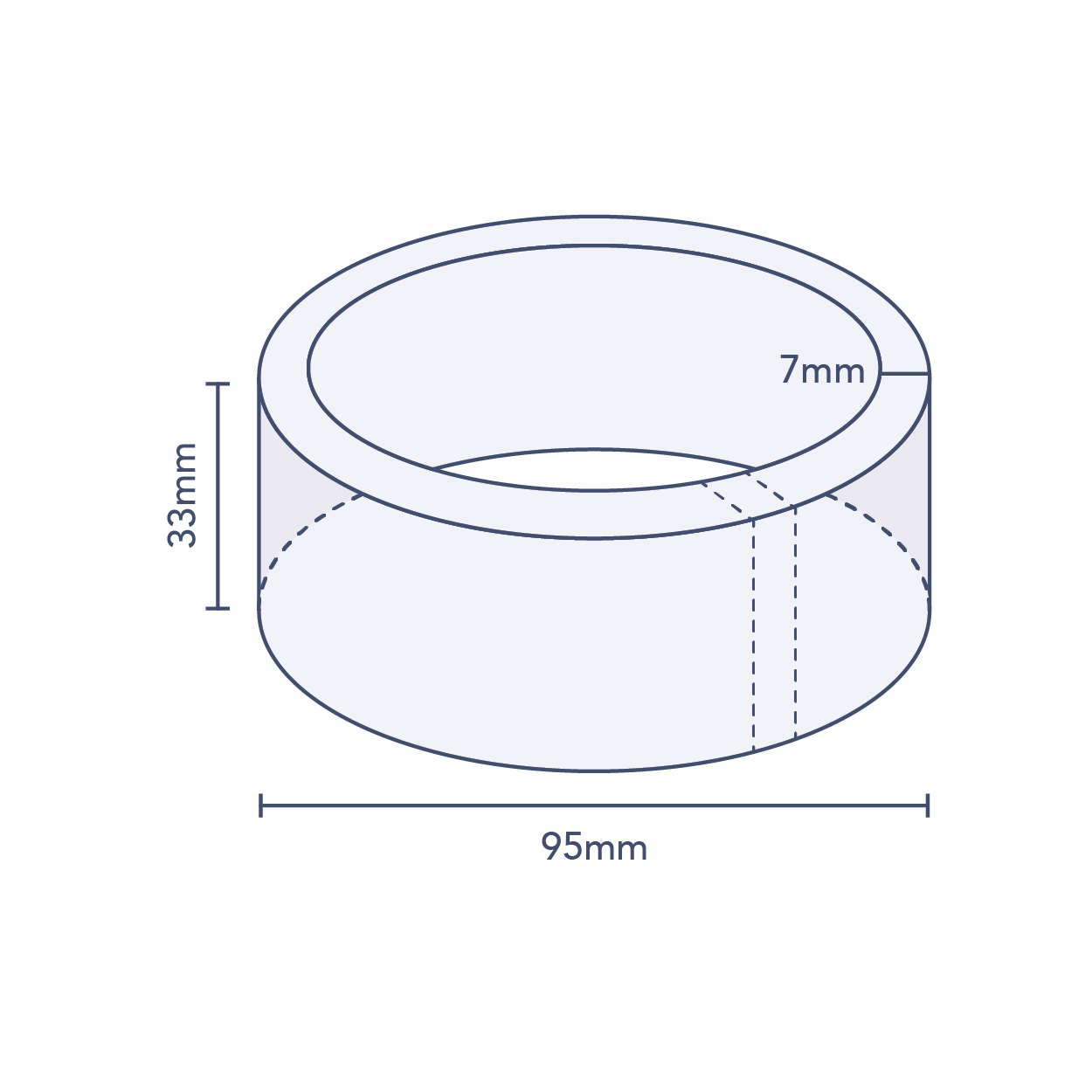 Clear Round Perforated Preform Band 95mm Diameter x 33mm Skirt (5,000pcs)