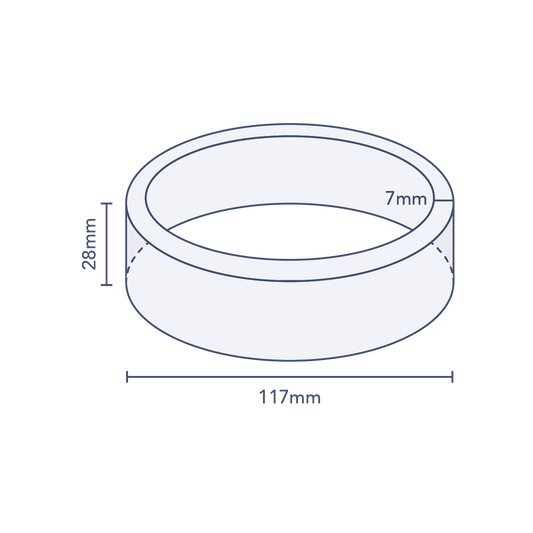 Clear Round Preform Band 117mm Diameter x 28mm Skirt (5,000pcs)