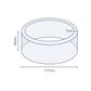 Clear Round Preform Band 117mm Diameter x 40mm Skirt (4,000pcs)