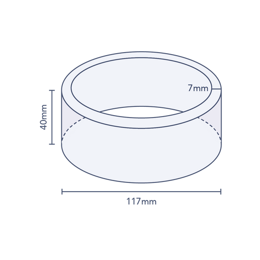 Clear Round Preform Band 117mm Diameter x 40mm Skirt (4,000pcs)
