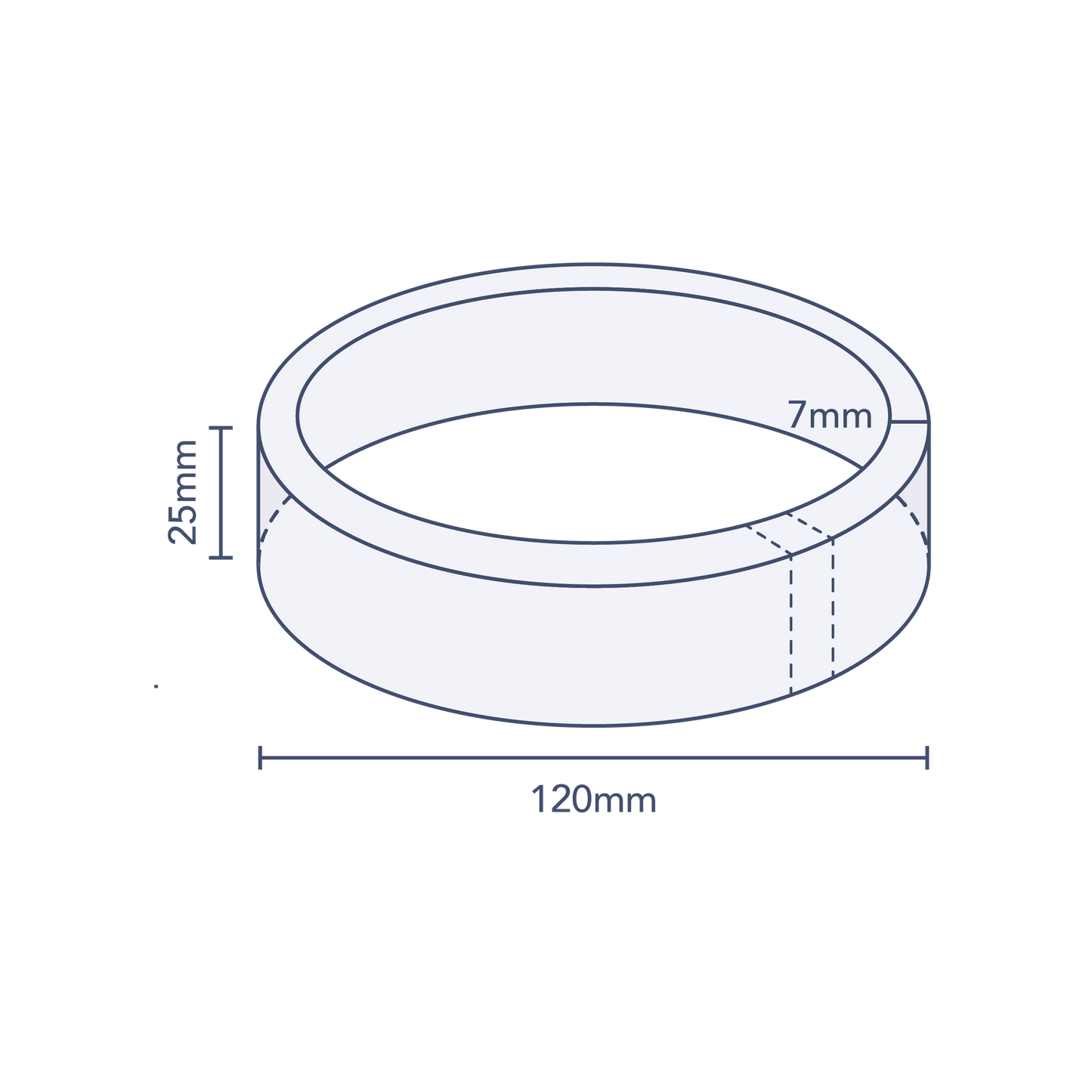 Clear Round Perforated Preform Band 120mm Diameter x 25mm Skirt (5,000pcs)