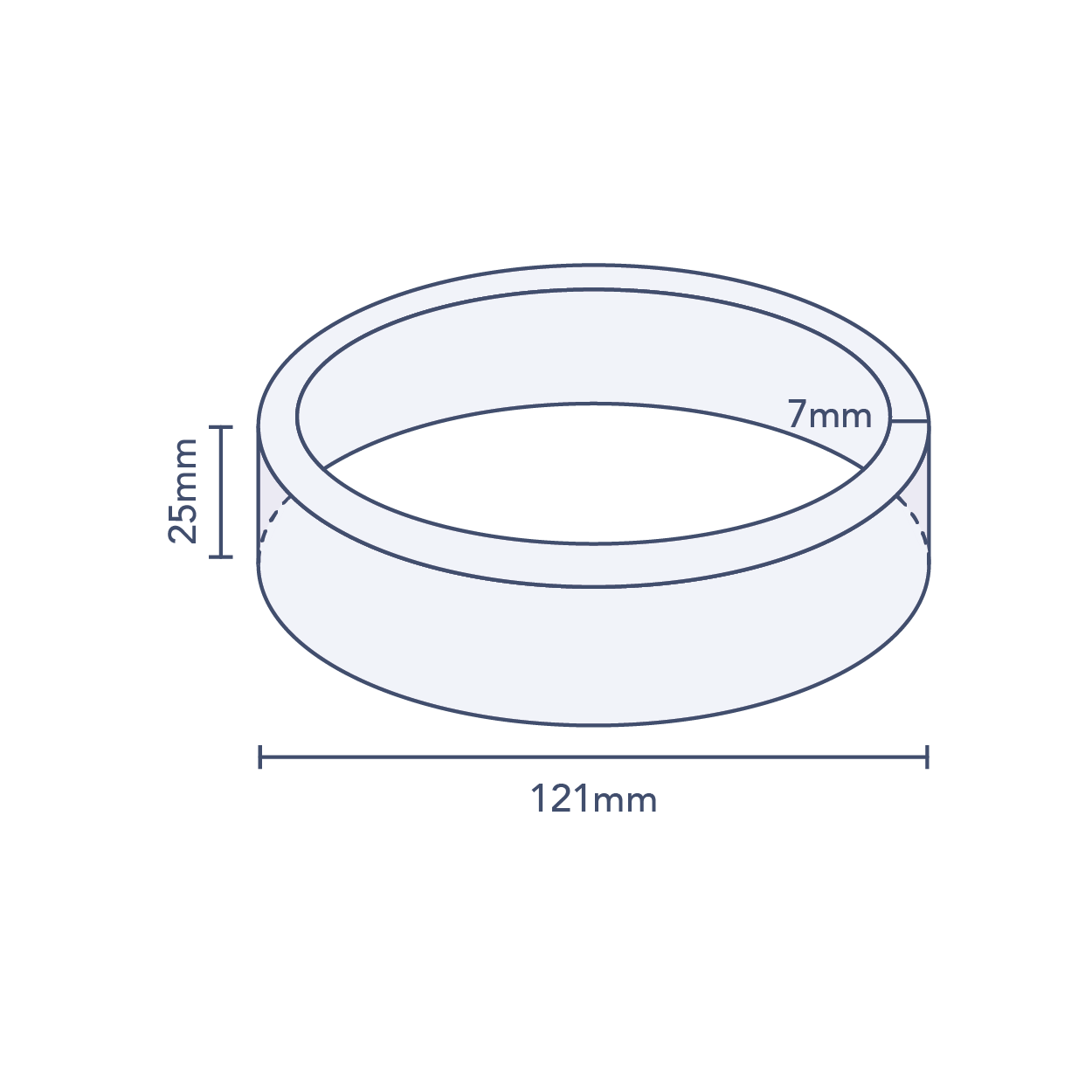 Clear Round Preform Band 121mm Diameter x 25mm Skirt (5,000pcs)