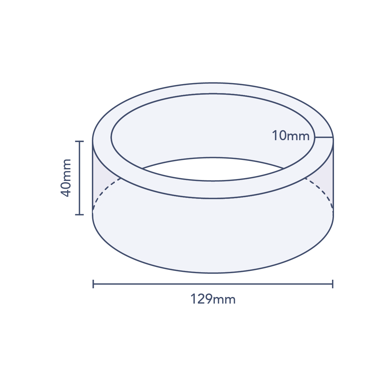 Clear Round Preform Band 129mm Diameter x 40mm Skirt (5,000pcs)