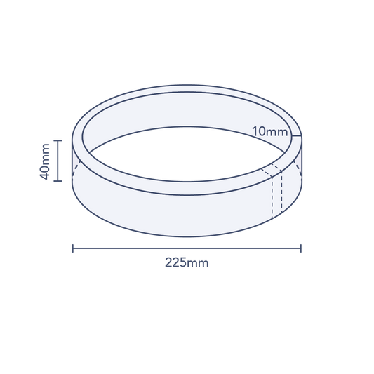 Clear Round Perforated Preform Band 225mm Diameter x 40mm Skirt (1,500pcs)