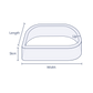 Clear 3/4 Rounded Rectangular Preform Bands
