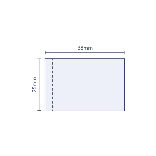 Clear Perforated Shrink Band 38mm Layflat x 25mm Cut Length (250pcs)