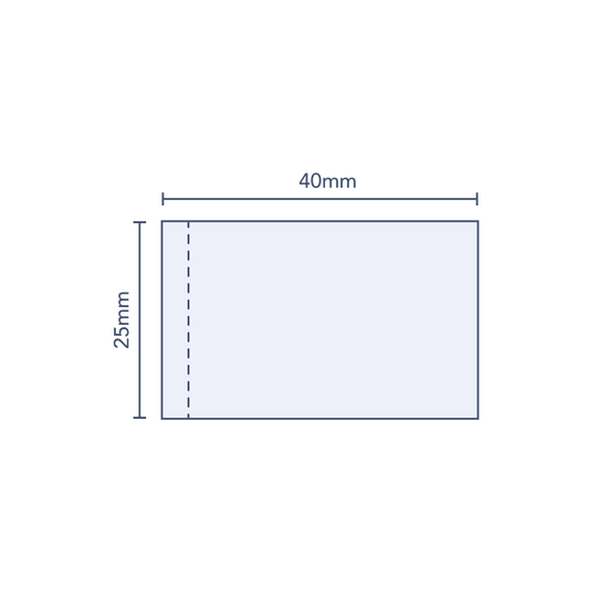 Clear Perforated Shrink Band 40mm Layflat x 25mm Cut Length (250pcs)