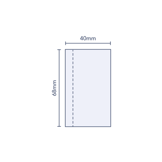 Clear Perforated Shrink Band 40mm Layflat x 68mm Cut Length (250pcs)