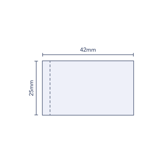 Clear Perforated Shrink Band 42mm Lay Flat x 25mm Cut Length (250 pcs)