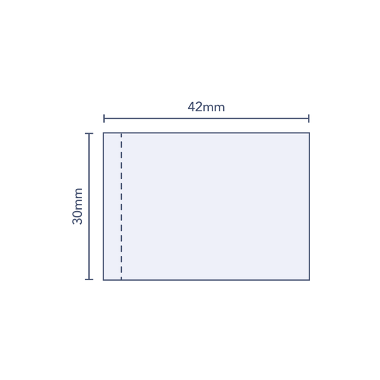 Clear Perforated Shrink Band 42mm Layflat x 30mm Cut Length (250pcs)