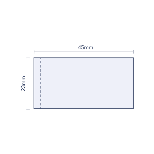 Clear Perforated Shrink Band 45mm Layflat x 23mm Cut Length (250pcs)