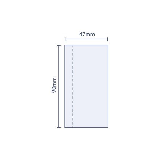 Clear Perforated Shrink Band 47mm Layflat x 90mm Cut Length (250pcs)