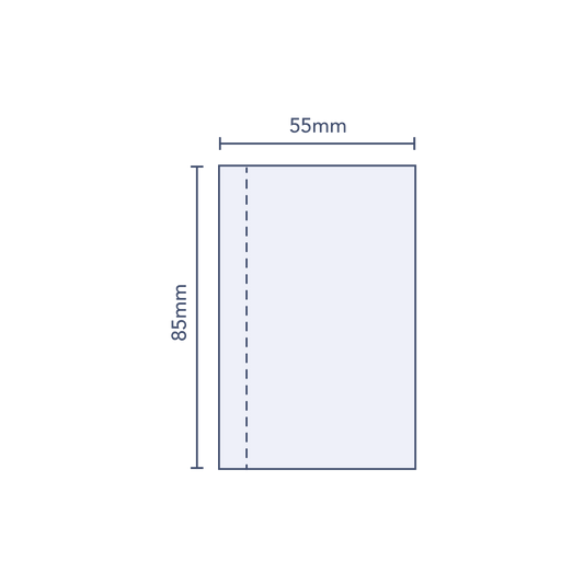 Clear Perforated Shrink Band 55mm Layflat x 85mm Cut Length (250pcs)