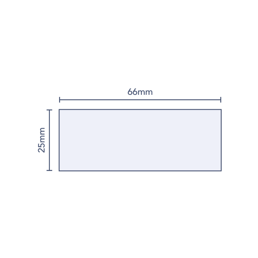 Clear Shrink Band 66mm Layflat x 25mm Cut Length (250pcs)