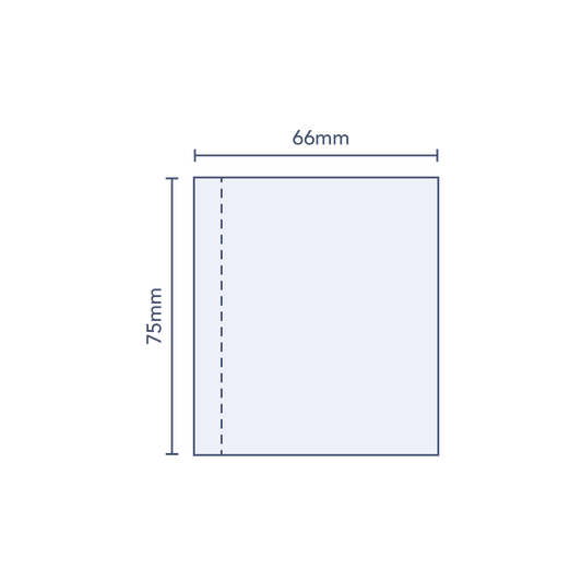 Clear Perforated Shrink Band 66mm Layflat x 75mm Cut Length (250pcs)