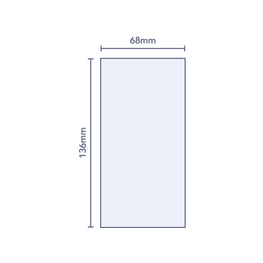 Clear Shrink Band 68mm Layflat x 136mm Cut Length (250pcs)