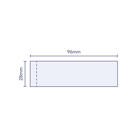 Clear Perforated Shrink Band 96mm Layflat x 28mm Cut Length (250pcs)