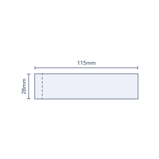 Clear Perforated Shrink Band 115mm Layflat x 28mm Cut Length (250pcs)