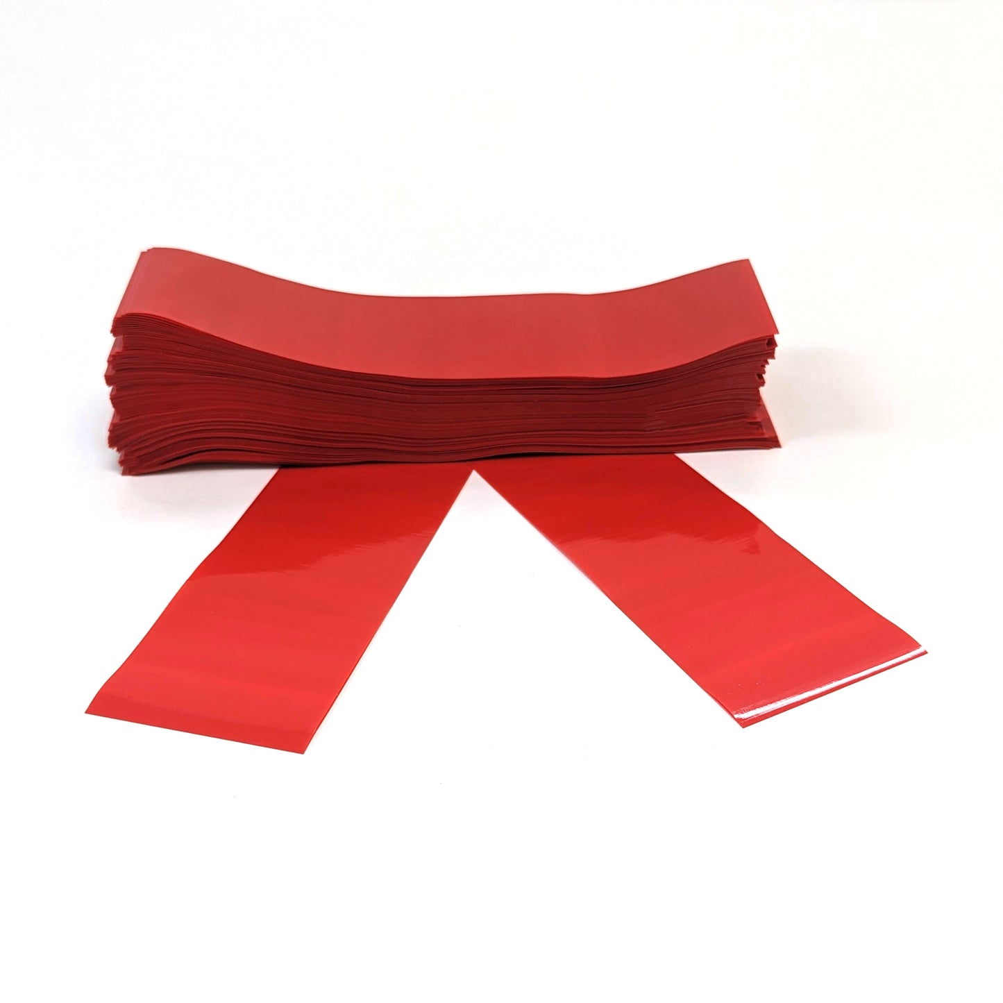 Red Perforated Shrink Band 120mm Layflat x 35mm Cut Length (250pcs)