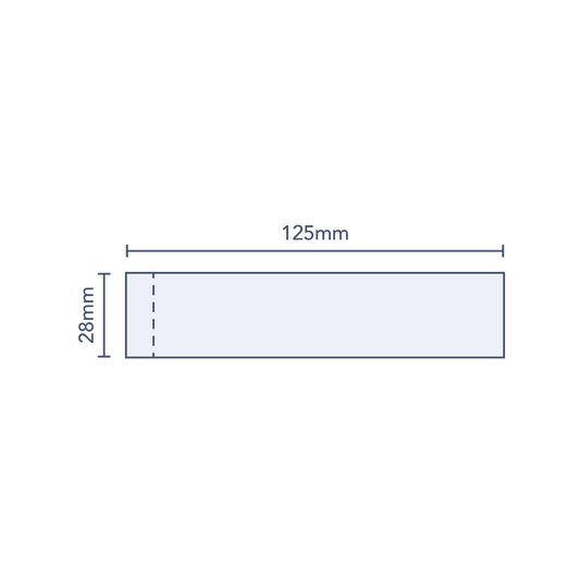 Clear Perforated Shrink Band 125mm Layflat x 28mm Cut Length (250pcs)