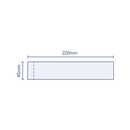 Clear Perforated Shrink Band 220mm Layflat x 45mm Cut Length (250pcs)