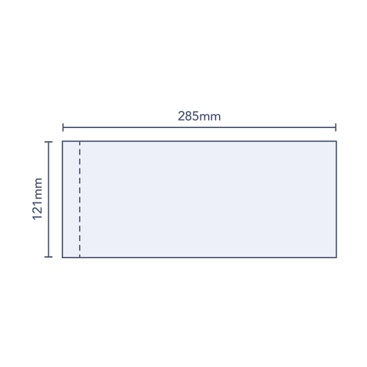 Clear Perforated Shrink Band 285mm Layflat x 121mm Cut Length (250pcs)