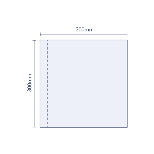 Clear Perforated Shrink Band 300mm Layflat x 300mm Cut Length (250pcs)